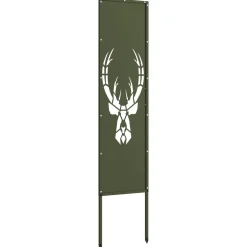 vidaXL Tuin Privacy Screen Olijfgroen 32 x 140 cm Koudgewalst staal