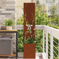 vidaXL Tuin Privacy Screen Roestig 32 x 32 x 150 cm Cortenstaal