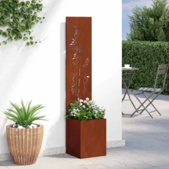 vidaXL Tuin Privacy Screen Roestig 32 x 32 x 150 cm Cortenstaal