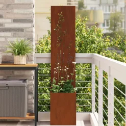 vidaXL Tuin Privacy Screen Roestig 32 x 32 x 150 cm Cortenstaal