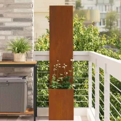 vidaXL Tuin Privacy Screen Roestig 32 x 32 x 150 cm Cortenstaal