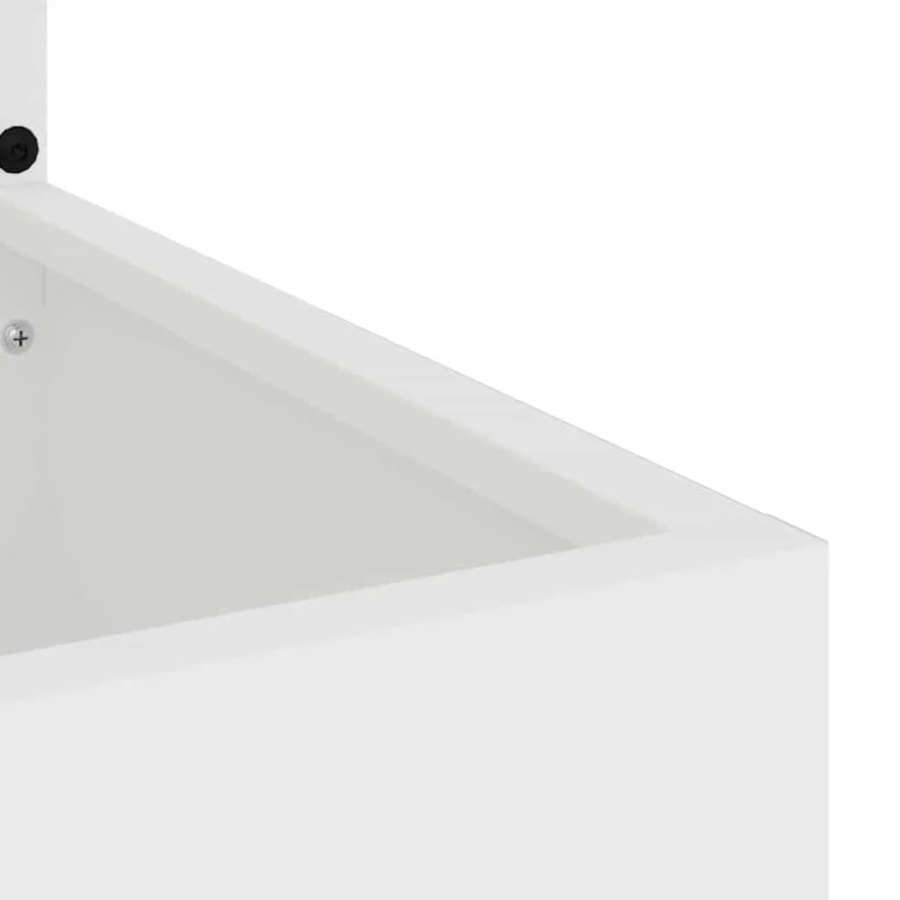 vidaXL Tuin Privacy Screen Wit 32 x 32 x 150 cm Koudgewalst staal