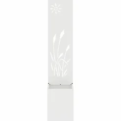 vidaXL Tuin Privacy Screen Wit 32 x 32 x 150 cm Koudgewalst staal