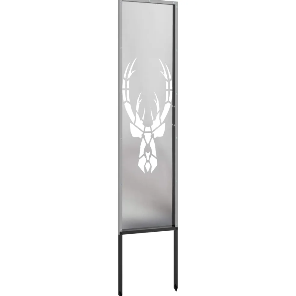 vidaXL Tuin Privacy Screen Zilver 32 x 140 cm Roestvrij staal
