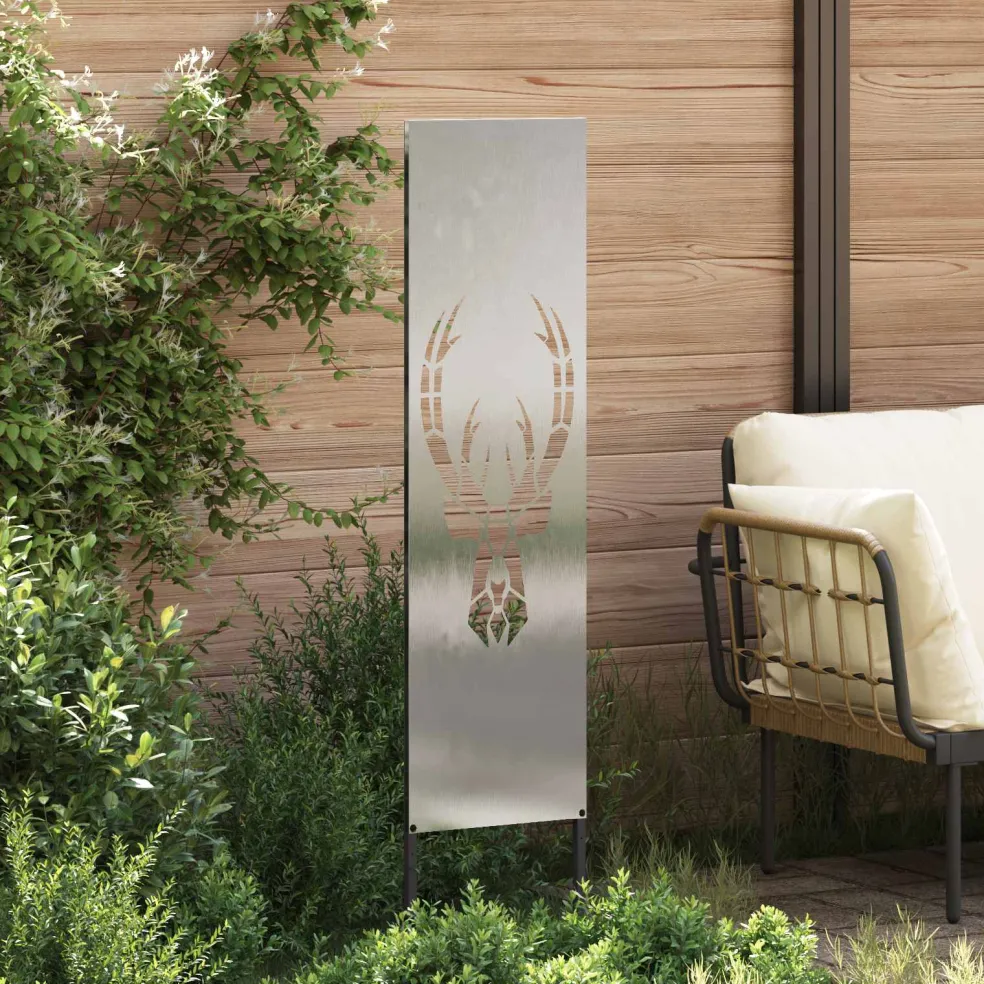 vidaXL Tuin Privacy Screen Zilver 32 x 140 cm Roestvrij staal