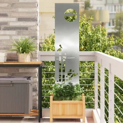 vidaXL Tuin Privacy Screen Zilver 32 x 140 cm Gegalvaniseerd staal