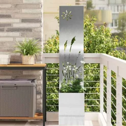 vidaXL Tuin Privacy Screen Zilver 32 x 32 x 150 cm Roestvrij staal