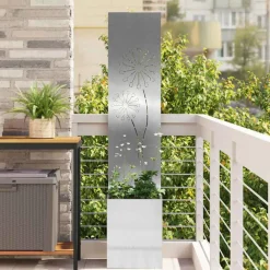 vidaXL Tuin Privacy Screen Zilver 32 x 32 x 150 cm Roestvrij staal