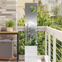 vidaXL Tuin Privacy Screen Zilver 32 x 32 x 150 cm Roestvrij staal