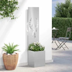 vidaXL Tuin Privacy Screen Zilver 32 x 32 x 150 cm Roestvrij staal