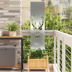 vidaXL Tuin Privacy Screen Zilver 32 x 140 cm Gegalvaniseerd staal