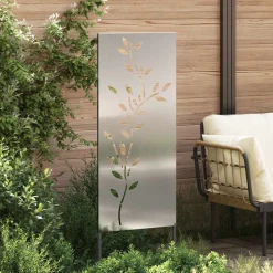 vidaXL Tuin Privacy Screen Zilver 50 x 140 cm Gegalvaniseerd staal