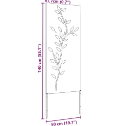 vidaXL Tuin Privacy Screen Zilver 50 x 140 cm Gegalvaniseerd staal