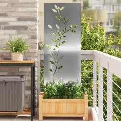 vidaXL Tuin Privacy Screen Zilver 50 x 140 cm Gegalvaniseerd staal