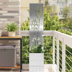 vidaXL Tuin Privacy Screen Zilver 32 x 32 x 150 cm Roestvrij staal