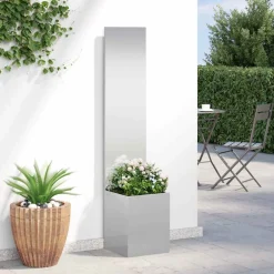 vidaXL Tuin Privacy Screen Zilver 32 x 32 x 150 cm Roestvrij staal