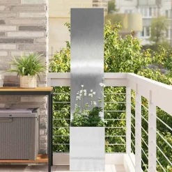 vidaXL Tuin Privacy Screen Zilver 32 x 32 x 150 cm Roestvrij staal