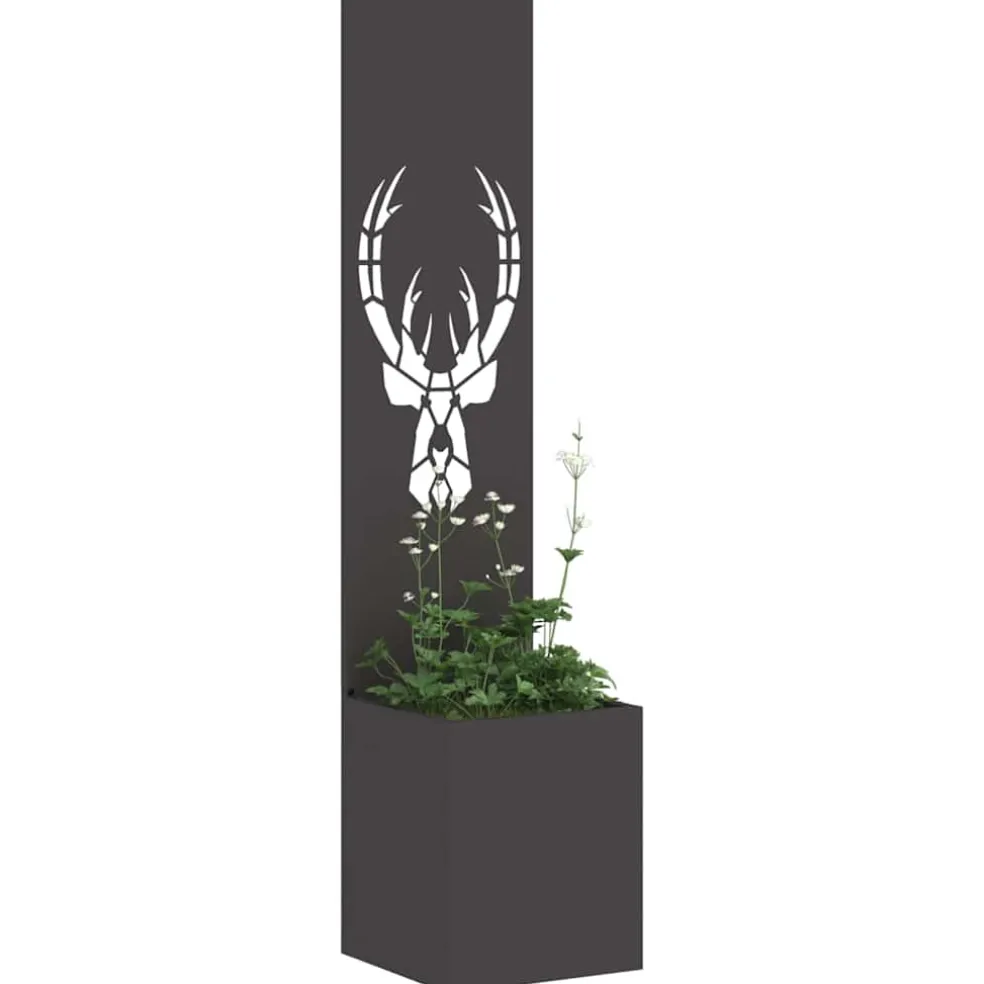 vidaXL Tuin Privacy Screen Zwart 32 x 32 x 150 cm Koudgewalst staal