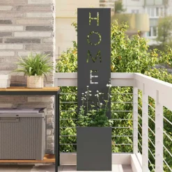 vidaXL Tuin Privacy Screen Zwart 32 x 32 x 150 cm Koudgewalst staal