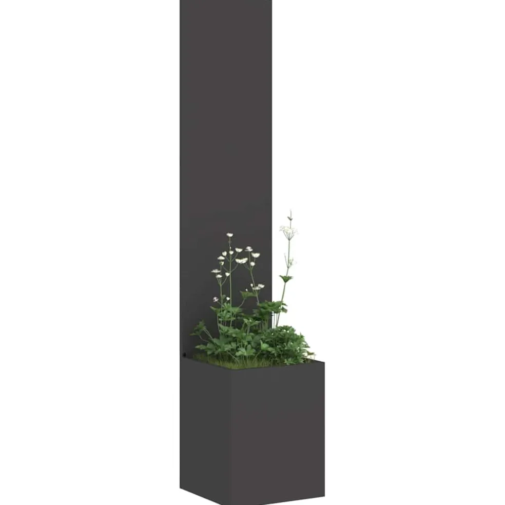 vidaXL Tuin Privacy Screen Zwart 32 x 32 x 150 cm Koudgewalst staal