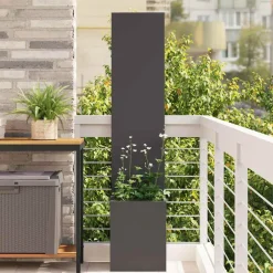 vidaXL Tuin Privacy Screen Zwart 32 x 32 x 150 cm Koudgewalst staal