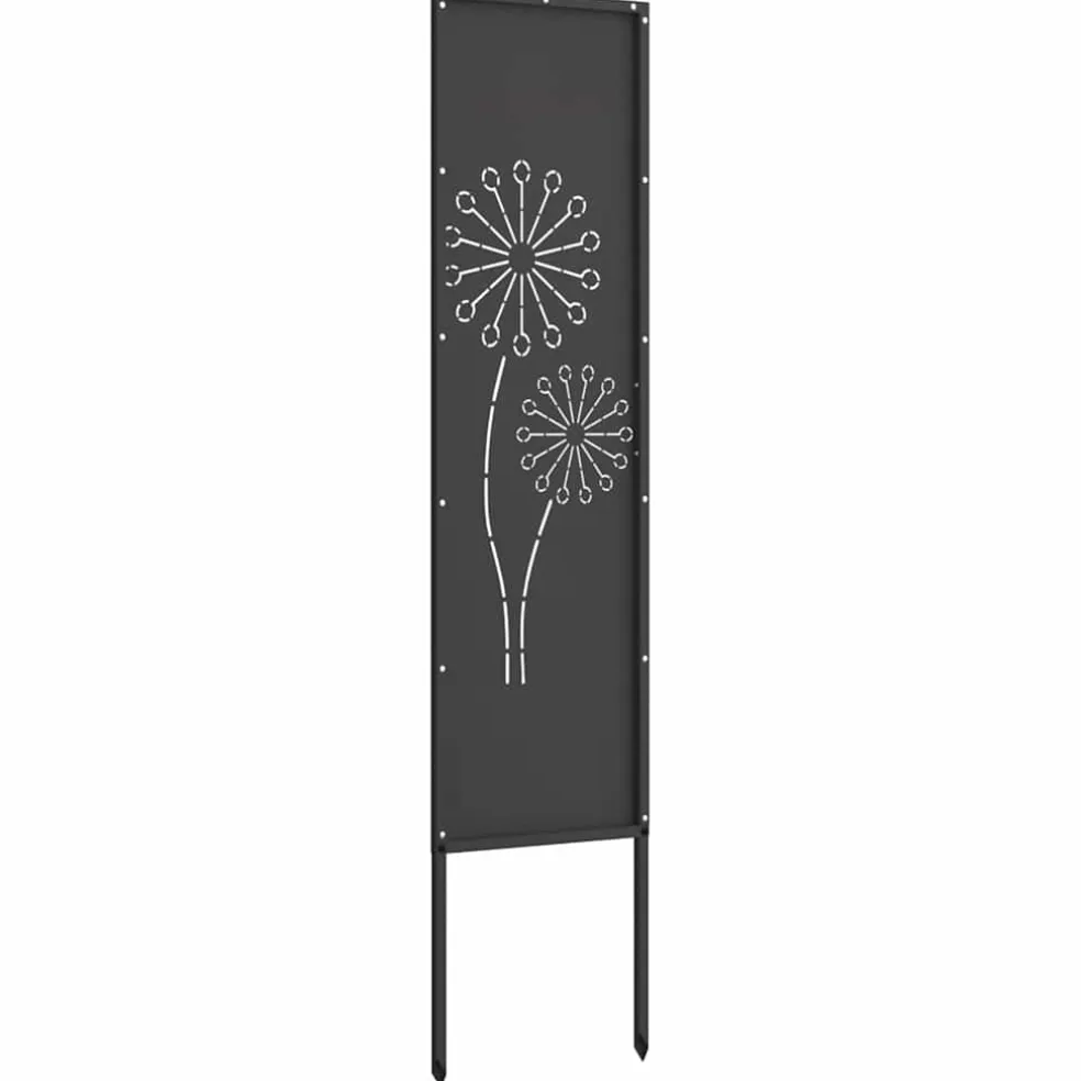 vidaXL Tuin Privacy Screen Zwart 32 x 140 cm Koudgewalst staal