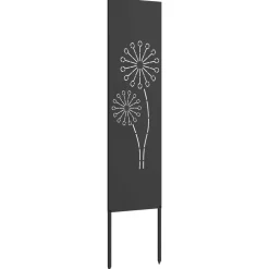 vidaXL Tuin Privacy Screen Zwart 32 x 140 cm Koudgewalst staal
