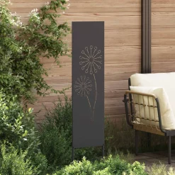 vidaXL Tuin Privacy Screen Zwart 32 x 140 cm Koudgewalst staal