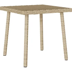vidaXL Tuin salontafel rechthoekig 40x40x37 cm poly rattan beige