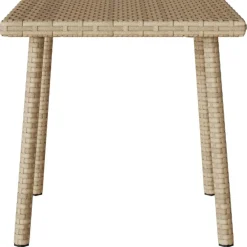 vidaXL Tuin salontafel rechthoekig 40x40x37 cm poly rattan beige