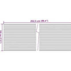 vidaXL Tuinschermen 10 st 252,5x19 m PVC grijs