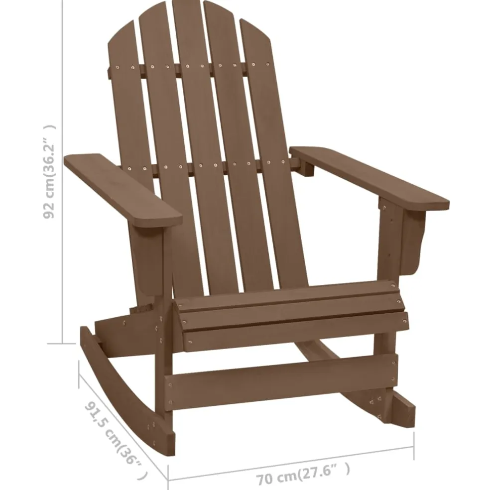 vidaXL Tuinschommelstoel hout bruin