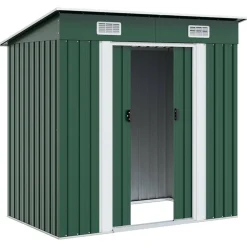 vidaXL Tuinschuur metaal groen