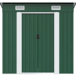 vidaXL Tuinschuur metaal groen