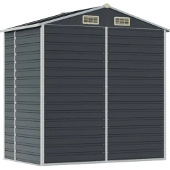 vidaXL Tuinschuur 191x130x198 cm gegalvaniseerd staal antracietkleurig