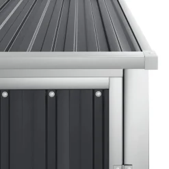 vidaXL Tuinschuur 88x89x161 cm gegalvaniseerd staal antracietkleurig