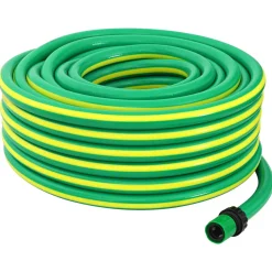 vidaXL Tuinslang 5-Lags Groen en Geel 1/2'' 10 m PVC