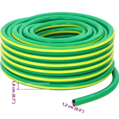vidaXL Tuinslang 5-Lags Groen en Geel 1/2'' 10 m PVC