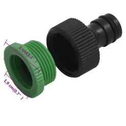 vidaXL Tuinslang met koppelingsset 0,5'' 10 m PVC groen