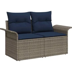 vidaXL Tuin Sofa Set 8 st Grijs poly rattan