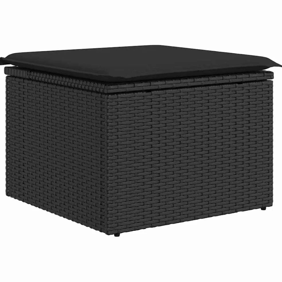 vidaXL Tuin Sofa Set 5 st Zwart poly rattan