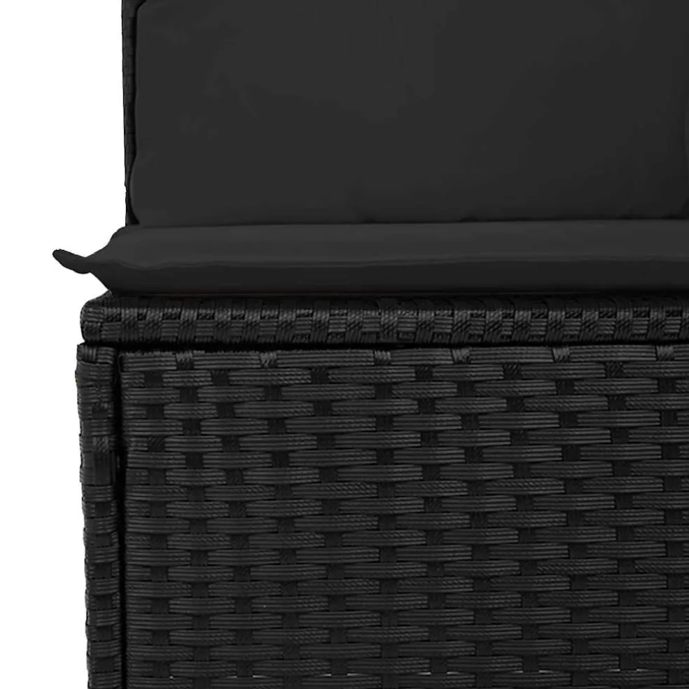 vidaXL Tuin Sofa Set 5 st Zwart poly rattan