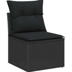 vidaXL Tuin Sofa Set 5 st Zwart poly rattan