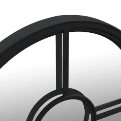 vidaXL Tuinspiegel rond 40x4 cm ijzer zwart