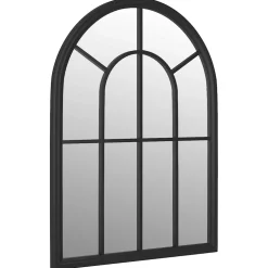 vidaXL Tuinspiegel 60x45 cm ijzer zwart