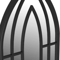 vidaXL Tuinspiegel 100x45 cm ijzer zwart
