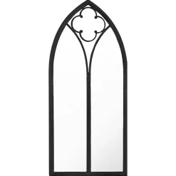 vidaXL Tuinspiegel 100x45 cm ijzer zwart