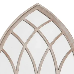 vidaXL Tuinspiegel 100x45 cm ijzer zandkleurig