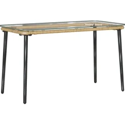 vidaXL Tuinstafel Naturel 80 x 40 x 45 cm poly rattan