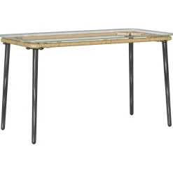 vidaXL Tuinstafel Naturel 80 x 40 x 45 cm poly rattan